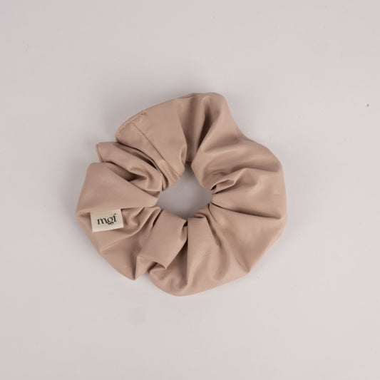 Scrunchie Peony in pelle